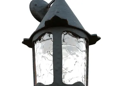 1920s Aluminum Outdoor Sconces  3D model