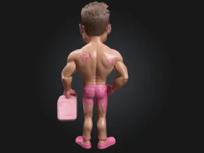 Fight Club Stylized 3D Printable Caricature Figure 3D print model