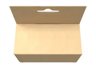 Hanging cardboard box retail 3D model