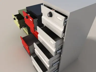 locker file cabinet 3d models 3D model