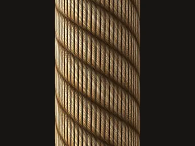 Seamless PBR Rope Material Textures Texture