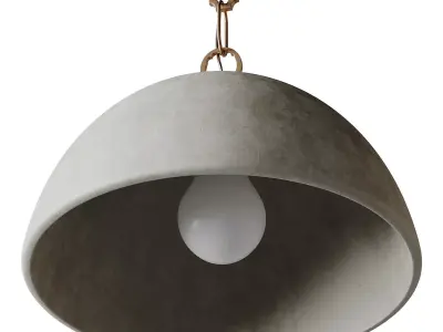 Elliot Wide Dome Pendant light 3D model