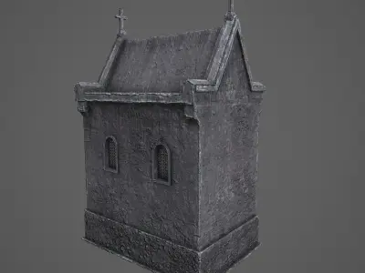 Old Mausoleum Low-poly 3D model