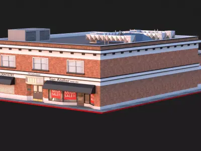 144 N Brand Blvd - Los Angeles Brick Building  3D model