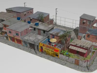favela street  3D model