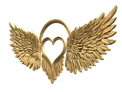 Wings Printable carved decor 18 3D print model