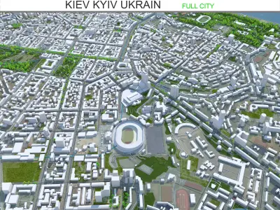 Kiev Kyiv Ukraine Low-poly 3D model