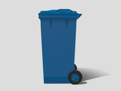 Recycle bin Low-poly 3D model