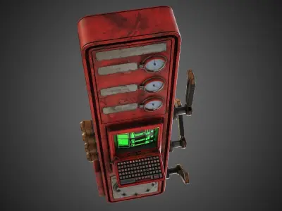 Scifi Pressure Control Panel 3D model
