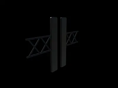 hotel motel neon sign 3D model