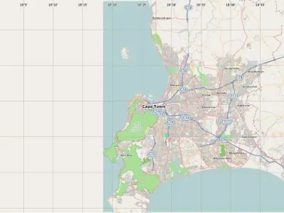 Capetown City Low-poly 3D model