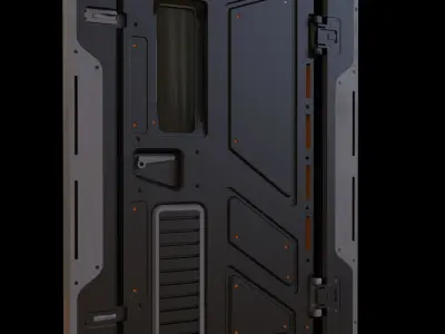 Futuristic Sci-Fi Doors Collection 3D model
