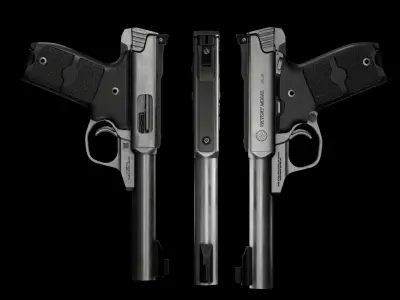 GAME READY SW VICTORY MODEL 22LR PISTOL PBR RIGGED Low-poly 3D model