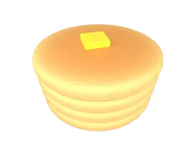 Pancake v4 004 Low-poly 3D model