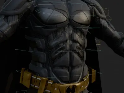 Dark Knight Batman 3D Model Rigged PBR Superhero FBX OBJ Blender Low-poly 3D model