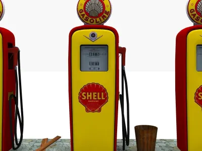 Gas Pump Shell 3d model 3D model