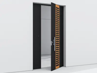Aluminium door 95 3D model