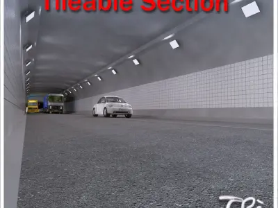 B TYPE TUNNEL SECTION DETAIL 3D model