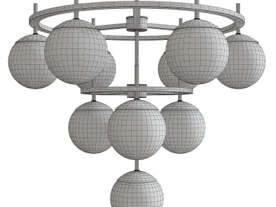Alluria 3 Tier Chandelier Low-poly 3D model