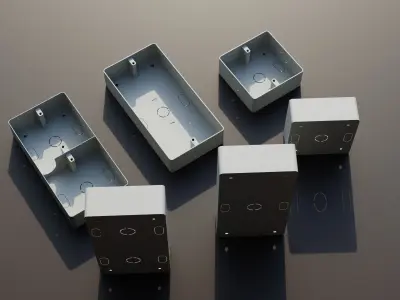 Electric Switch MK Plastic Box 3D model