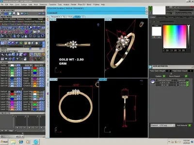 Diamond Ring For Women 3d Print Model 3D print model 31