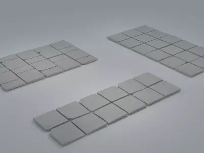Lowpoly PathwayBlocks set of squares Low-poly 3D model