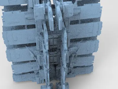 Dragon Tower Grid 2 3D model