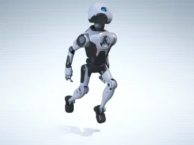 Robot Droid PBR Low-poly 3D model