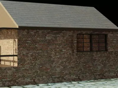 Medieval House Free low-poly 3D model 12