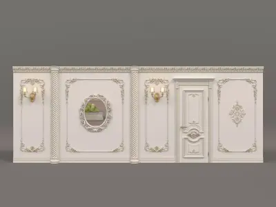 Wall Molding in Classic French style 19 3D model