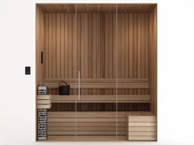 Sauna with electric heater Wi-Fi 3D model