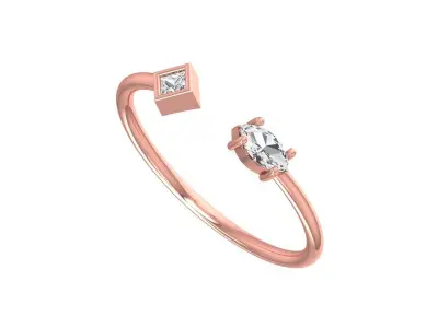 Women Open End Light Weight Band Ring 3D print model purchase