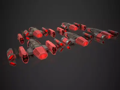Modular Spaceship Eleven 3D model