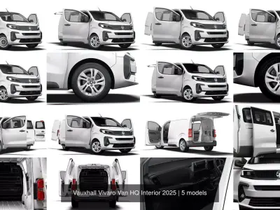Vauxhall Vivaro Van HQ Interior 2025 3D Model Pack