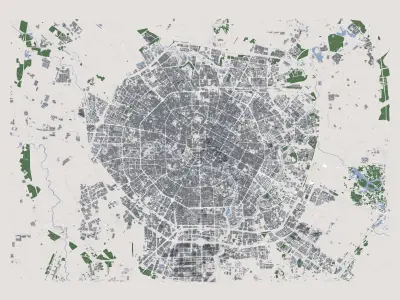 Chengdu City China 3D model