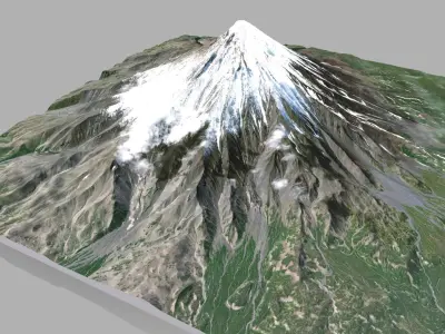 Volcano Kronotskaya Sopka Kamchatka  3D model