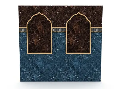 classic bathroom wall 3D model Low-poly 3D model