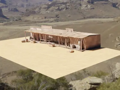 Wild West Town 3D model
