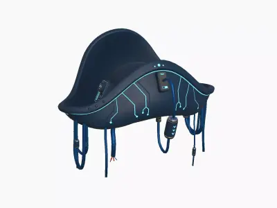 Cyberpunk Pirate Hat A06 - Character Design Low-poly 3D model