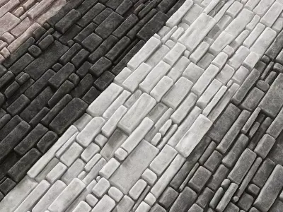 Paving brick smooth 3D model