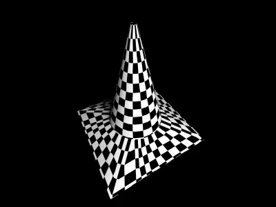 Traffic cone Low-poly 3D model