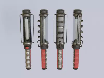 Sci-Fi Flashlight Low-poly 3D model