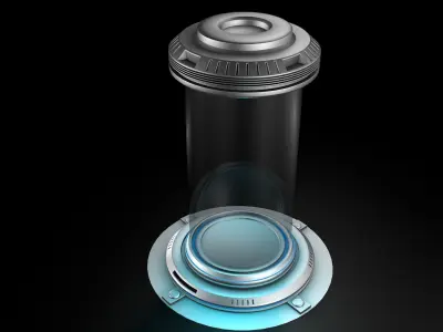 Sci Fi Liquid Cylinder 3D model buy