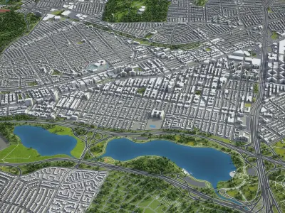 New York - Queens Low-poly 3D model