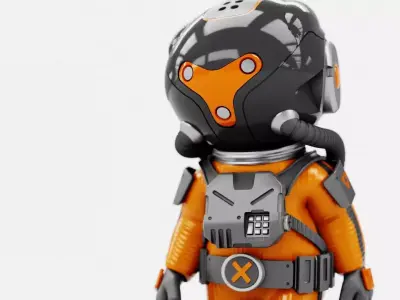 TOON  ASTRONAUT K-3000  RIGGED 3D model