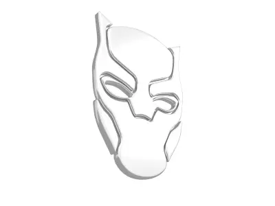 Black Panther Symbol V1 006 Low-poly 3D model