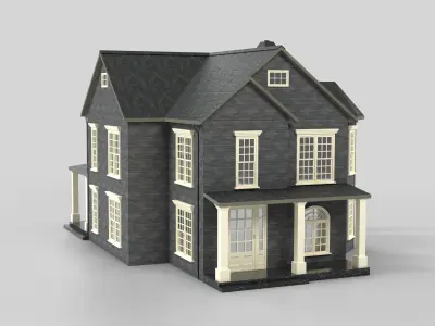British House Design 19T1  Low-poly 3D model