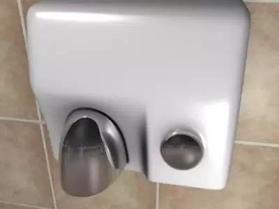 Hand-dryer toilet paper dispenser 3D model