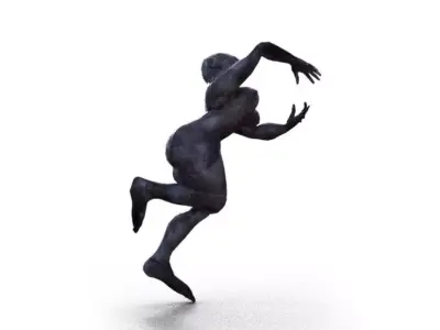 Spooky Criture rigged with different versions Low-poly 3D model