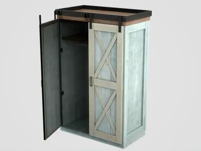 Armoires Rustic Free low-poly 3D model